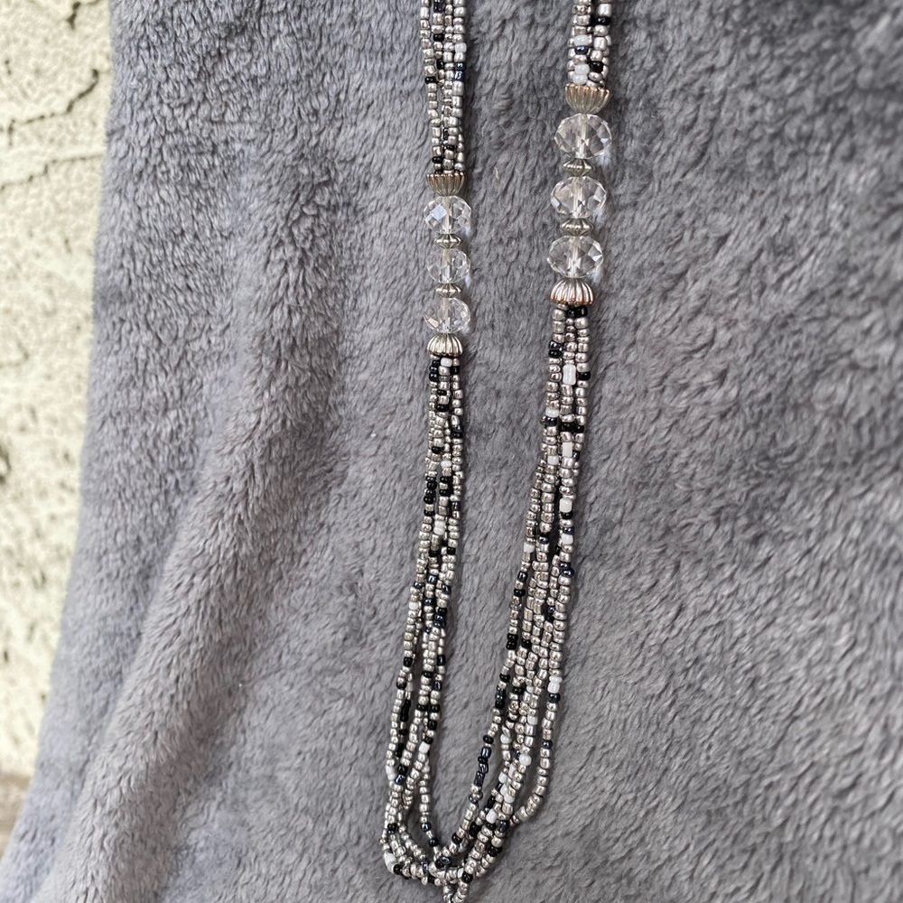 Long Gray/Silver Necklace